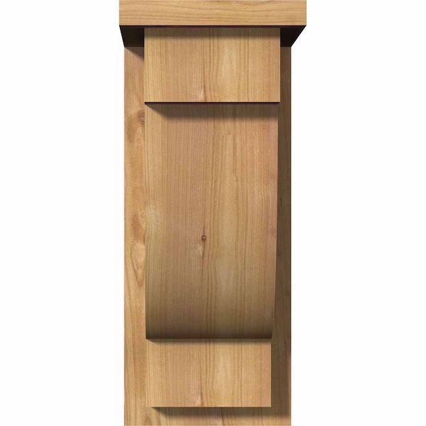 Alpine Smooth Corbel W/Backplate, Western Red Cedar, 7 1/2W X 10D X 18H